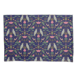 Funda De Cojín Elegante azul marino Heron Pond Heritage Revival
