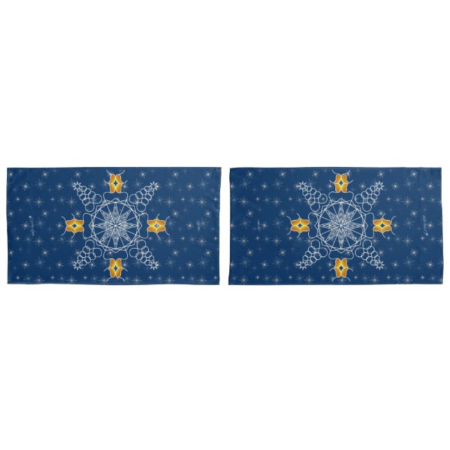Funda De Cojín ¡¡¡Elegante besada de nieve de la Marina muack S d (Anverso - Set)