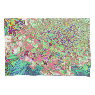 Funda De Cojín Elegante Coral y Chartreuse Limelight Hydrangea