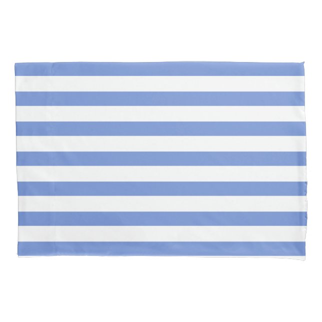 Funda De Cojín Elegante Cornflower Blue Stripes (Anverso-izquierdo)