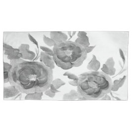 Funda De Cojín Elegante Diseño Floral En Grises