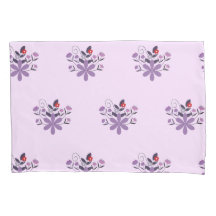 Elegante estampado floral violeta gris violeta