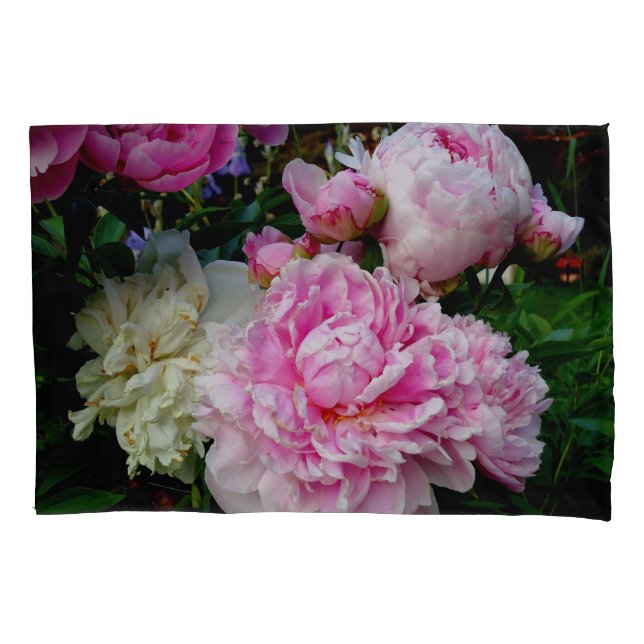 Funda De Cojín Elegante foto de jardín florido de peonia blanca r (Anverso-izquierdo)