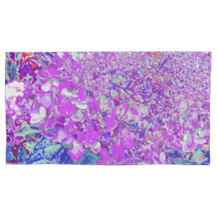 Funda De Cojín Elegante Hortensia Limelight Púrpura y Azul