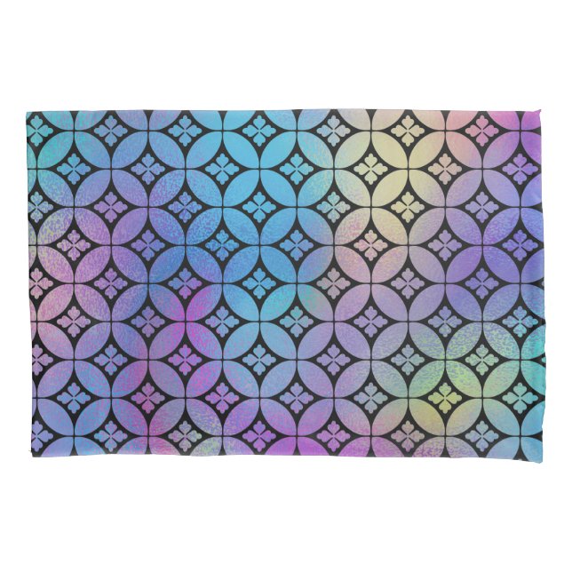 Funda De Cojín Elegante Patrón de Círculos Florales Abstractos Ab (Anverso-izquierdo)