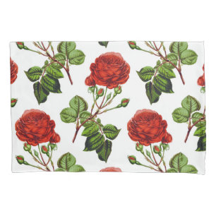 Funda De Cojín Elegante patrón de flores florales de rosas rojas