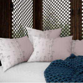 Funda De Cojín Elegante Rosa de pincel floral