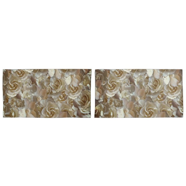 Funda De Cojín Elegante Rosa floral Petal (Anverso - Set)