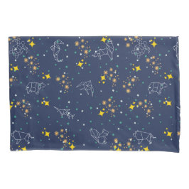 Funda De Cojín Elegantes dibujos animales azul cielo patrón niños