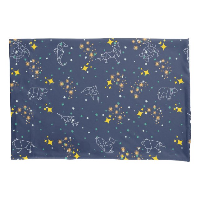 Funda De Cojín Elegantes dibujos animales azul cielo patrón niños (Anverso)