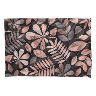 Funda De Cojín Elegantes hojas otoñales: Geométricas Pastel