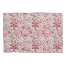 Funda De Cojín Elegantes Navidades Rubor Copos de nieve rosados