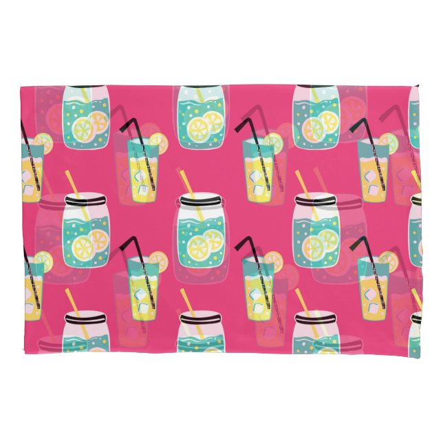 Funda De Cojín Elementos eclécticos de verano, retrogro inmaculad (Anverso)