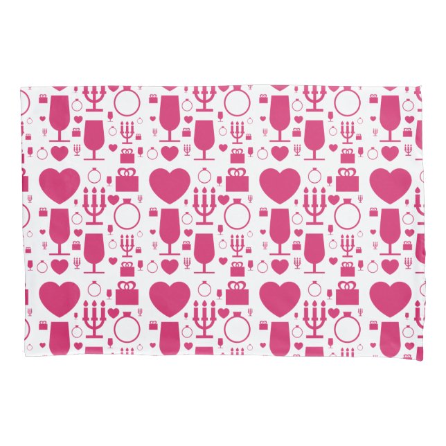 Funda De Cojín elementos patrones día de San Valentín (Anverso-izquierdo)