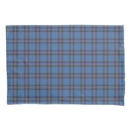 Funda De Cojín Elliot Clan Blue and Brown Scottish Tartán