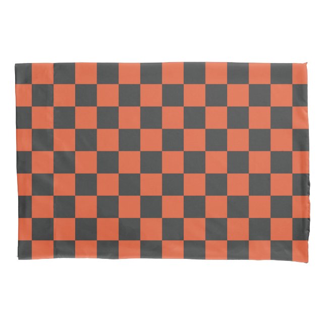 Funda De Cojín Ember and ash checkerboard pattern (Anverso-izquierdo)