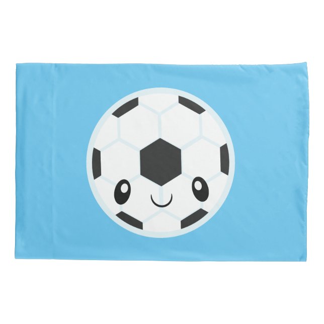 Funda De Cojín Emoji del balón de fútbol