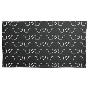 Funda De Cojín Emoticon de arbusto ¯\_(ツ)_/ Ø Kaomoji japonés