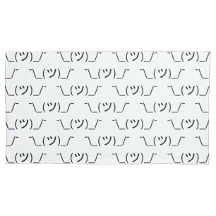 Funda De Cojín Emoticon de arbusto ¯\_(ツ)_/ Ø Kaomoji japonés