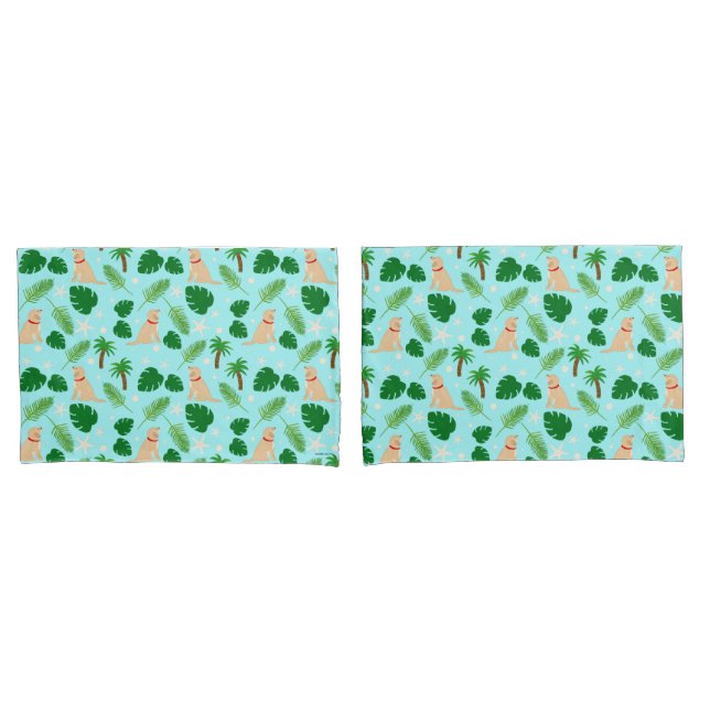 Funda De Cojín En el océano Blue Tropical Pups (Anverso - Set)