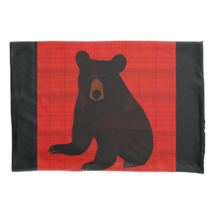 Funda De Cojín Encantador libro de historias: cubo de oso negro