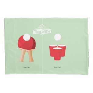 Funda De Cojín Entonces y ahora: Ping-pong