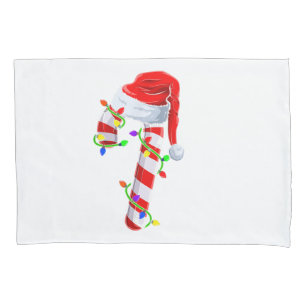 Funda De Cojín Equipo de Caramelo de Navidad Luces Familiares Coi