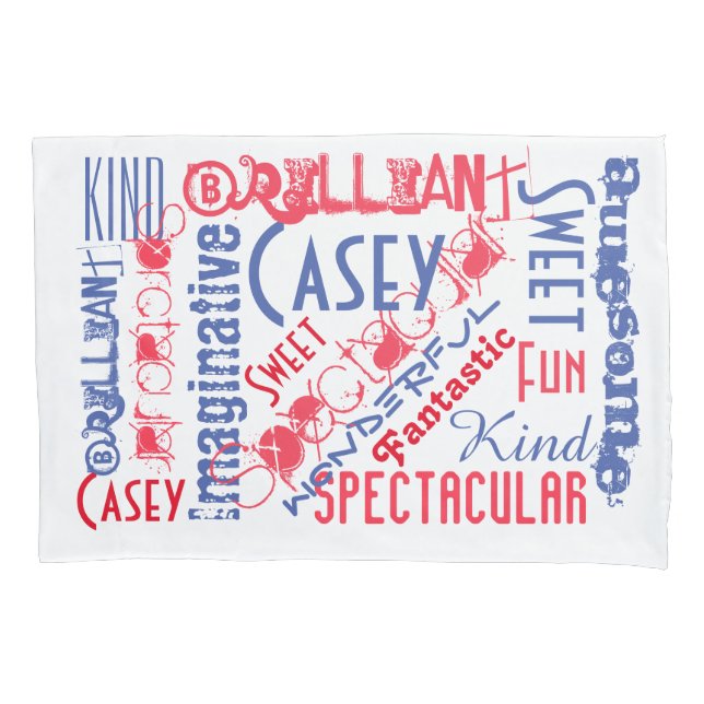Funda De Cojín ¡Eres Increíble! Rojo Blanco y Azul Personalizado (Anverso)