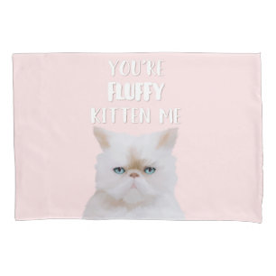 Funda De Cojín Eres un gatito aguanidoso gatito blanco y gracioso
