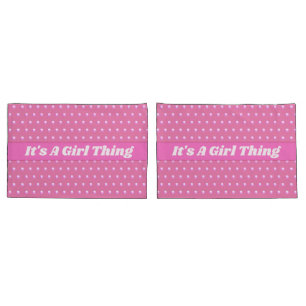 Funda De Cojín Es Una Cosa Chica Que El Polka Brillante Rosa No E