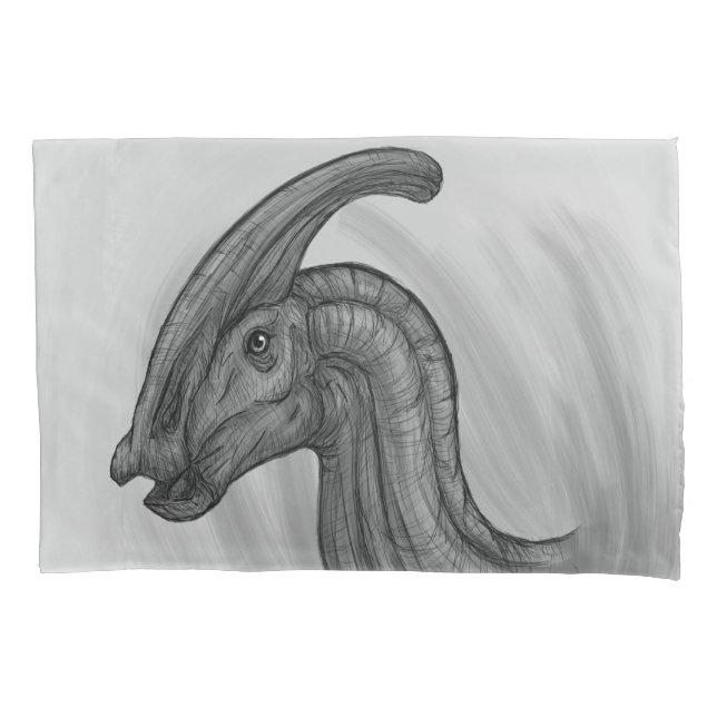 Funda De Cojín Esbozo de Parasaurolophus (Anverso)