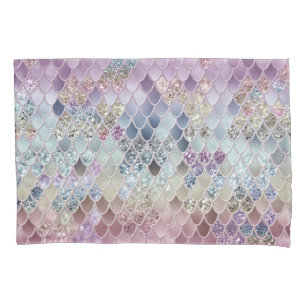 Funda De Cojín Escalas de Purpurina de sirena de verano #13 (Purp
