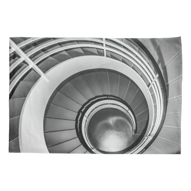 Funda De Cojín Escalera circular BW (Reverso)