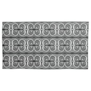 Funda De Cojín Escalera pequeña en blanco y negro