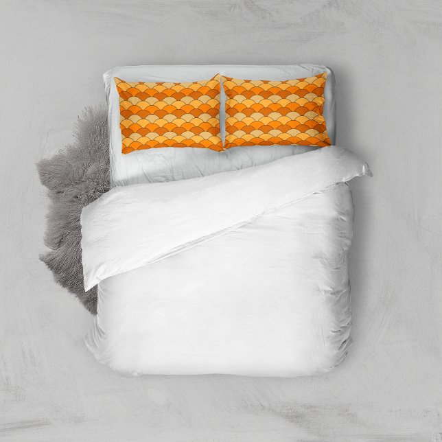 Funda De Cojín Escamas de dragón, abanicos, olas, Seigaiha, naran (Subido por el creador)