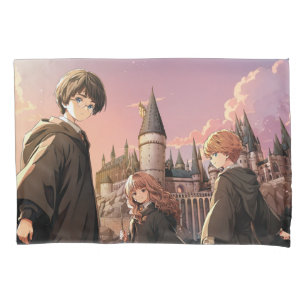 Funda De Cojín Escena Anime de HARRY POTTER™ Hermione y Ron en HO
