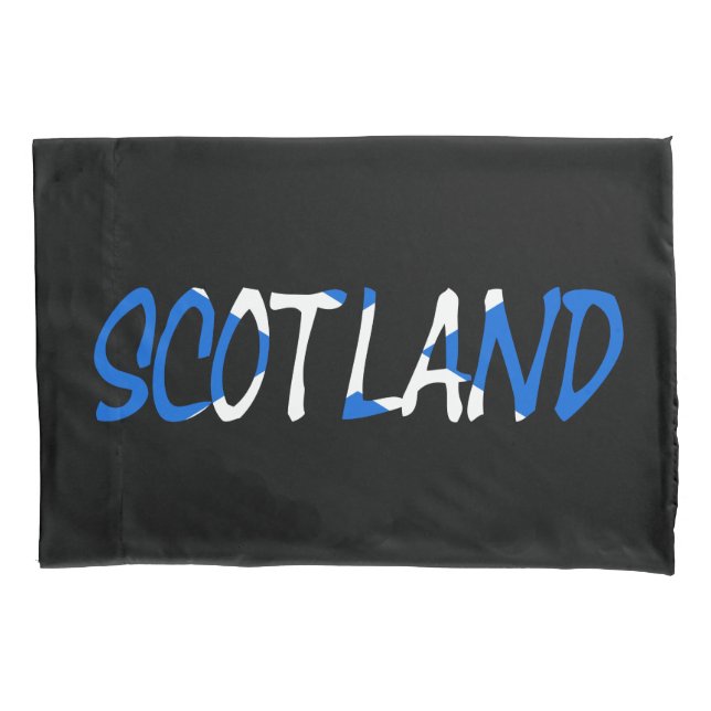 Funda De Cojín Escocia superpuesta en un pcnt de la bandera escoc (Anverso)
