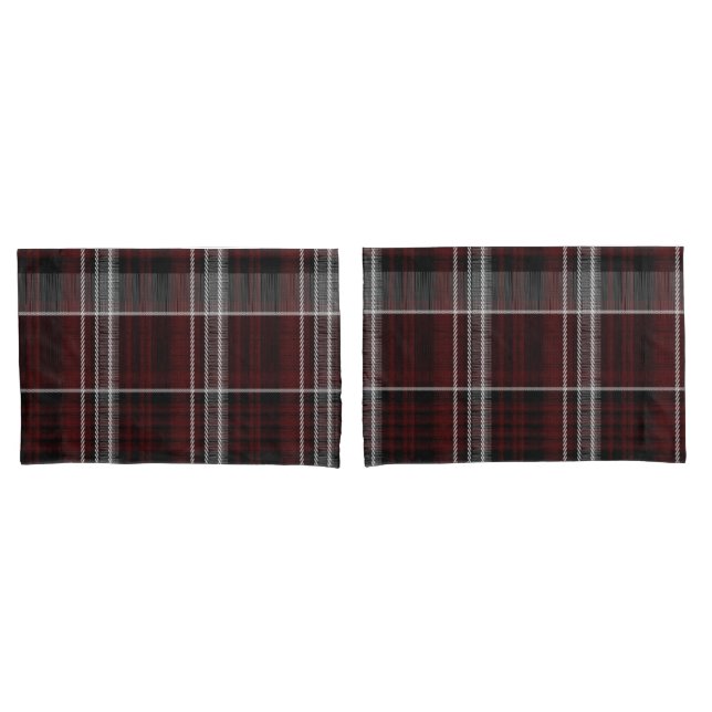 Funda De Cojín Escocia Tartán Burgundy Gris Placa Celta (Anverso - Set)