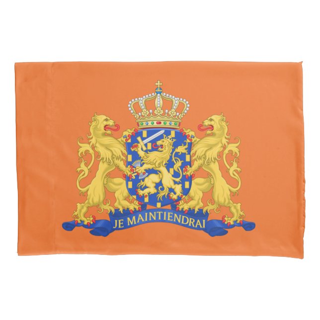 Funda De Cojín Escudo de armas de los Países Bajos sobre el Naran (Anverso)