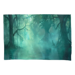 Funda De Cojín Espectacular ciénaga verde