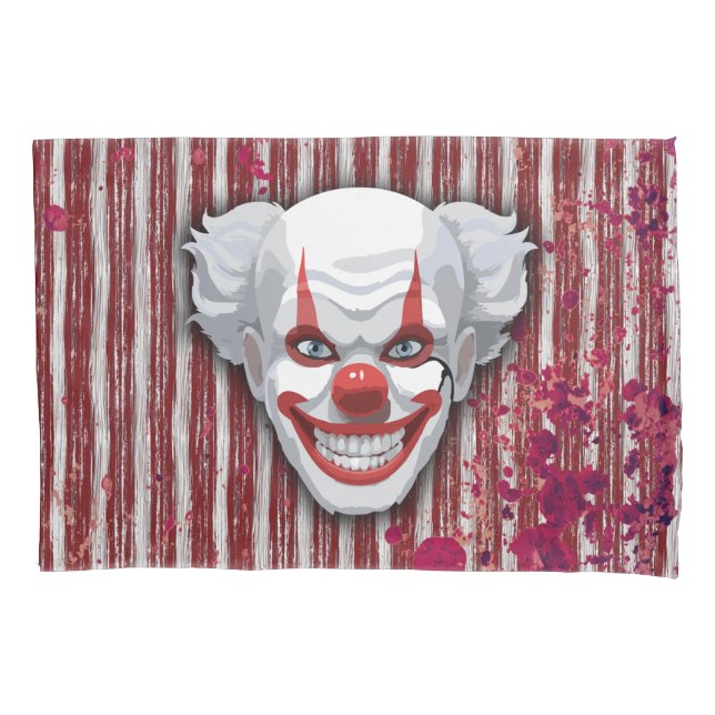 Funda De Cojín Espeluznante Halloween del Carnaval de Payaso (Anverso-izquierdo)