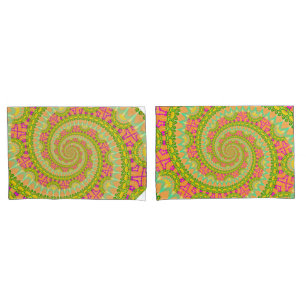 Funda De Cojín Espiral de energía de las flores SUNNY