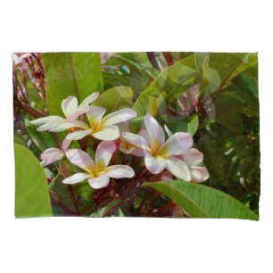 Funda De Cojín Esplendor Rosa, Frangipani Rosa Florece En Un Árbo