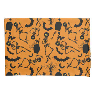 Funda De Cojín Esqueletos de Halloween Danza macabra