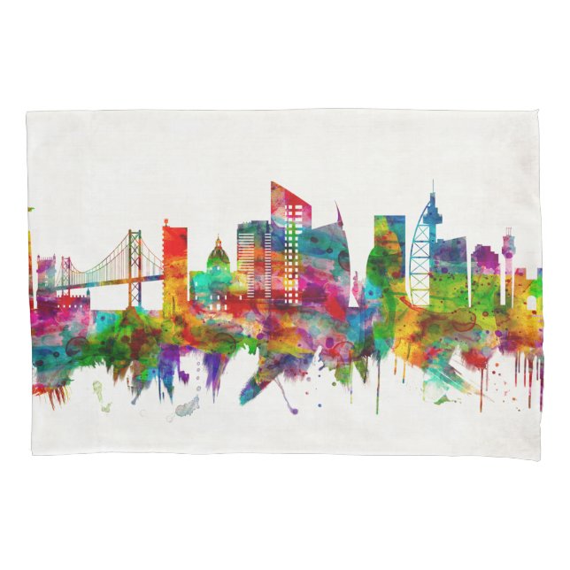 Funda De Cojín Esquina de Lisboa Portugal (Anverso)