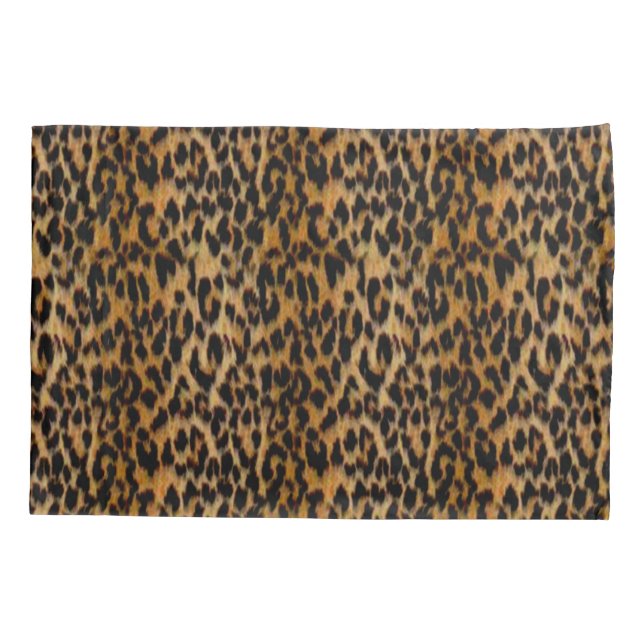 Funda De Cojín Estampado de animales de la piel del leopardo (Reverso)