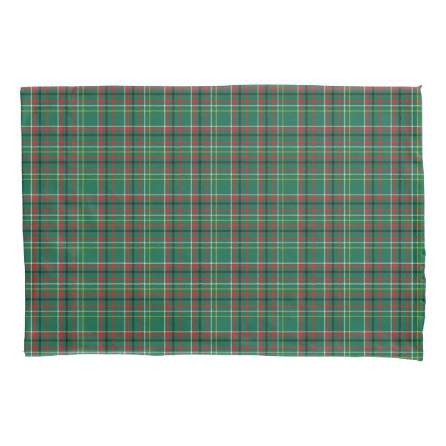 Funda De Cojín Estampado de Cuadros Navideños Verde-23914 (Anverso)