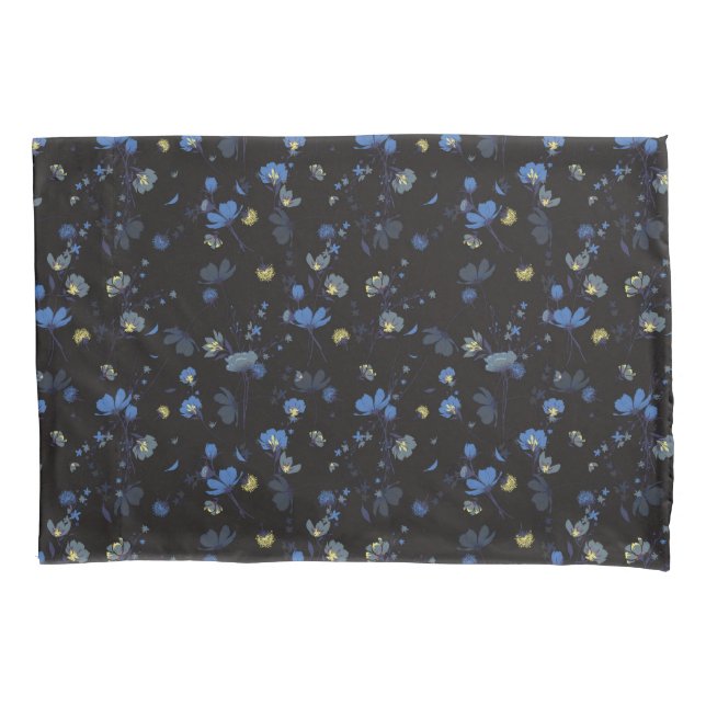 Funda De Cojín Estampado de flores soplado viento (Anverso-izquierdo)