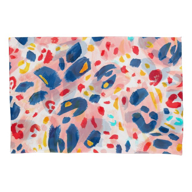 Funda De Cojín Estampado de leopardo: acuarela pintada a mano. (Anverso)