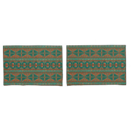 Funda De Cojín Estándar de impresión geométrica Verde azulada de 